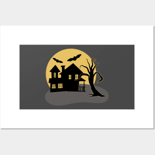 Halloween Spooky House Posters and Art